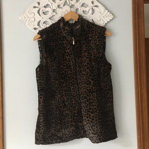 Faux Fur Leopard Vest